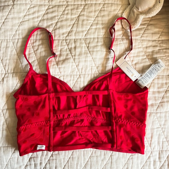 BRAND NEW Gilly Hicks Unlined Red Bralette - Picture 2 of 3